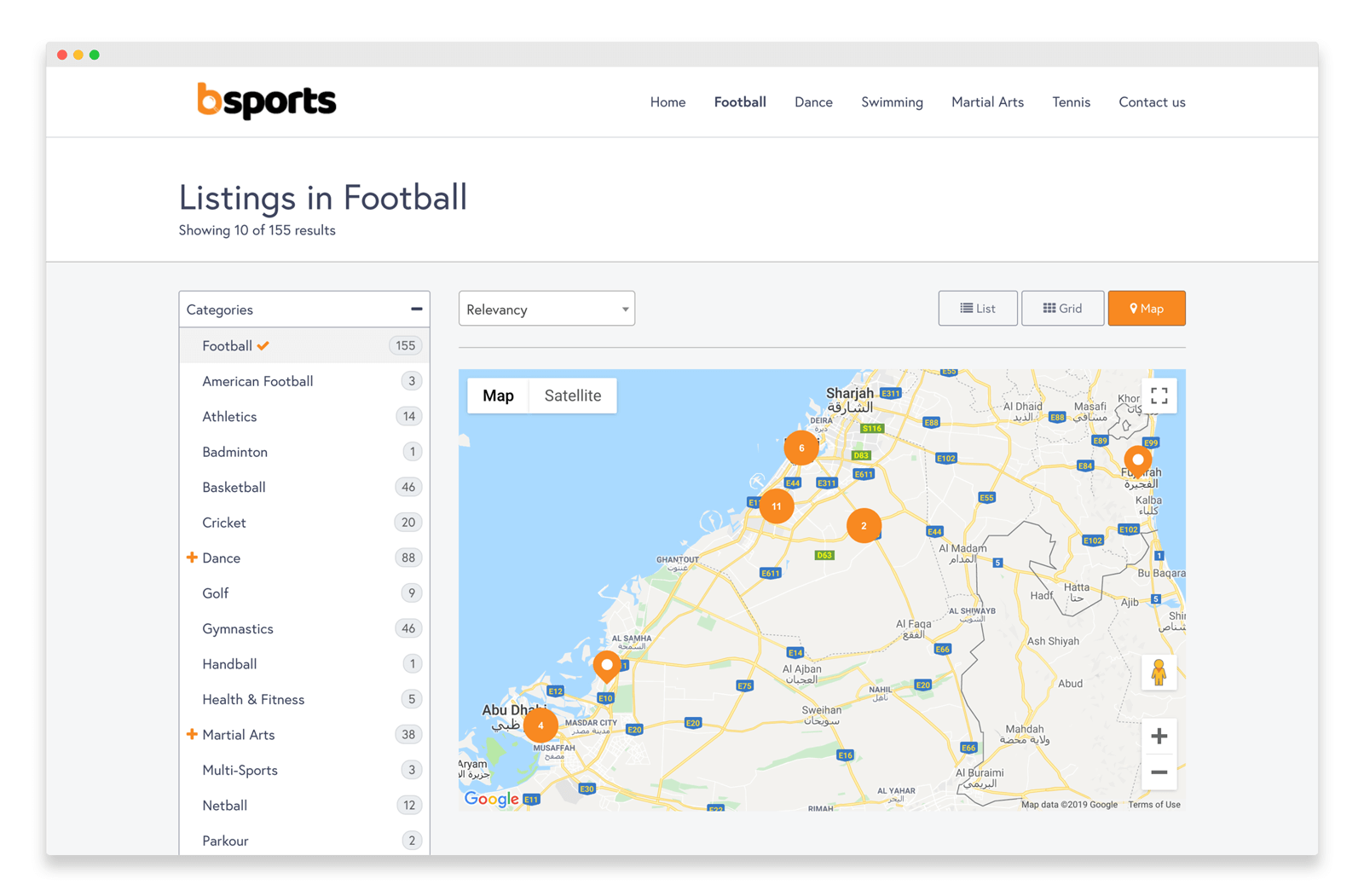 bsports search results page.